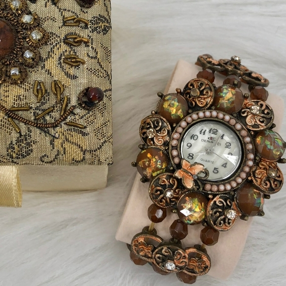 denacci Accessories - Beaded Dennaci Watch Bracelet with Deco box